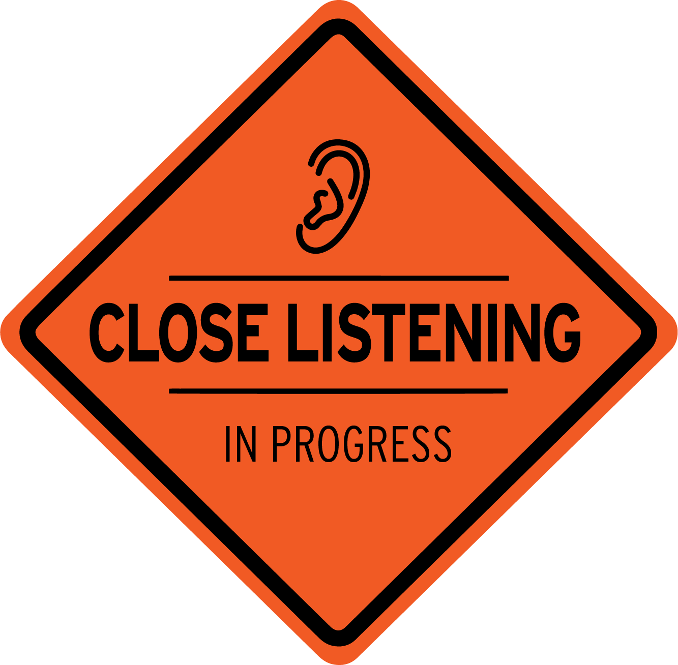 Close Listening Sticker