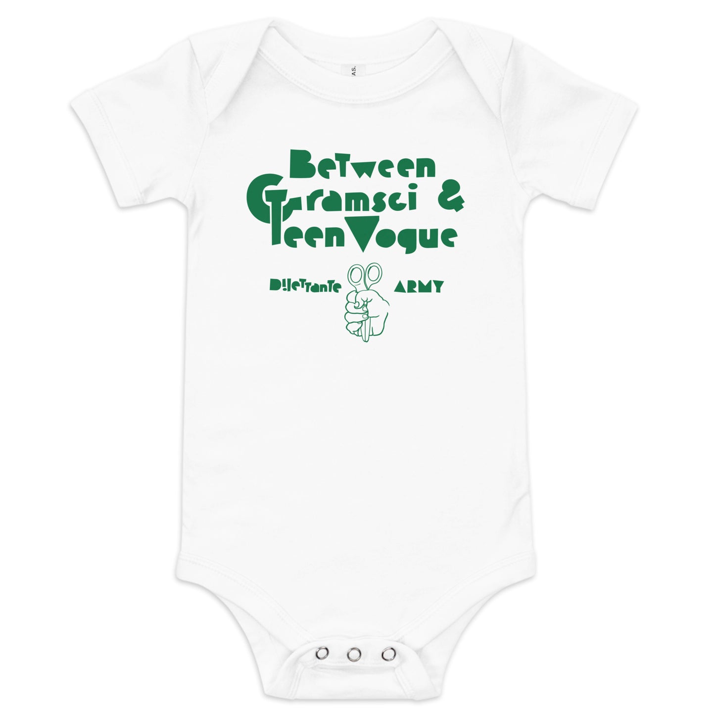 “Between Gramsci and Teen Vogue” Infant Baby Onesie
