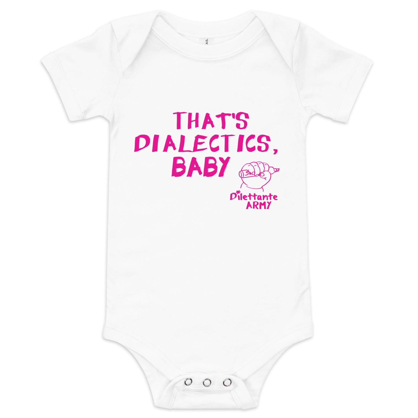 “That’s dialectics, baby” Infant Baby Onesie