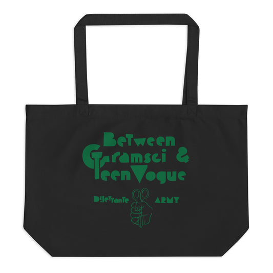 “Between Gramsci and Teen Vogue” Tote Bag
